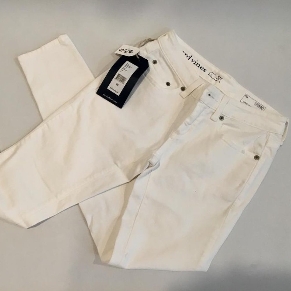 NWT - 00 - Vineyard Vines- Skinny  - White Jean
